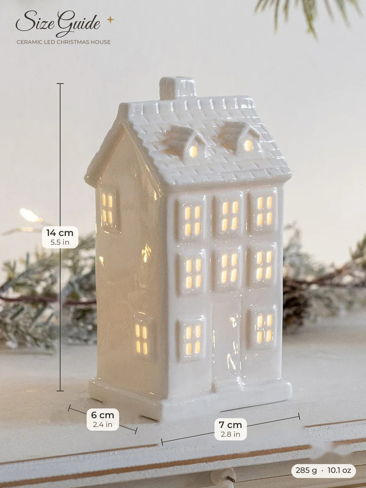 LED Ceramic Christmas Village House
