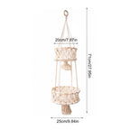 Hanging Fruit Basket Basket Rope Macrame Wall Hanging Fruit Hanger Hanging Baskets Handmade Home Garden Balcony Decor