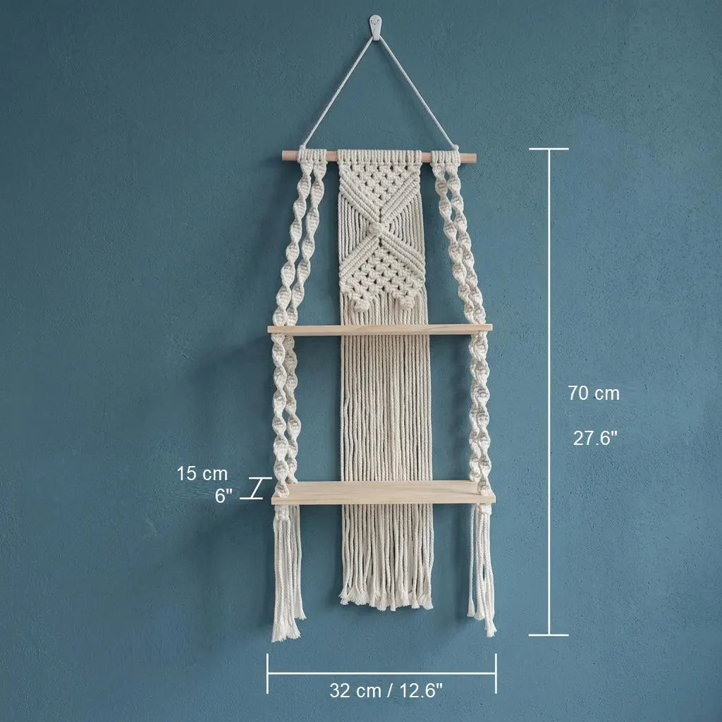 Macrame Wall Shelf Boho 