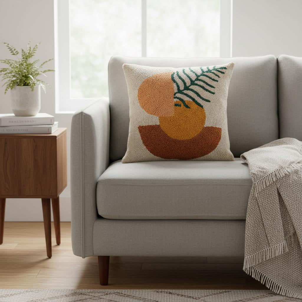 Boho Sunset Mountain Moon Pillow Cover 