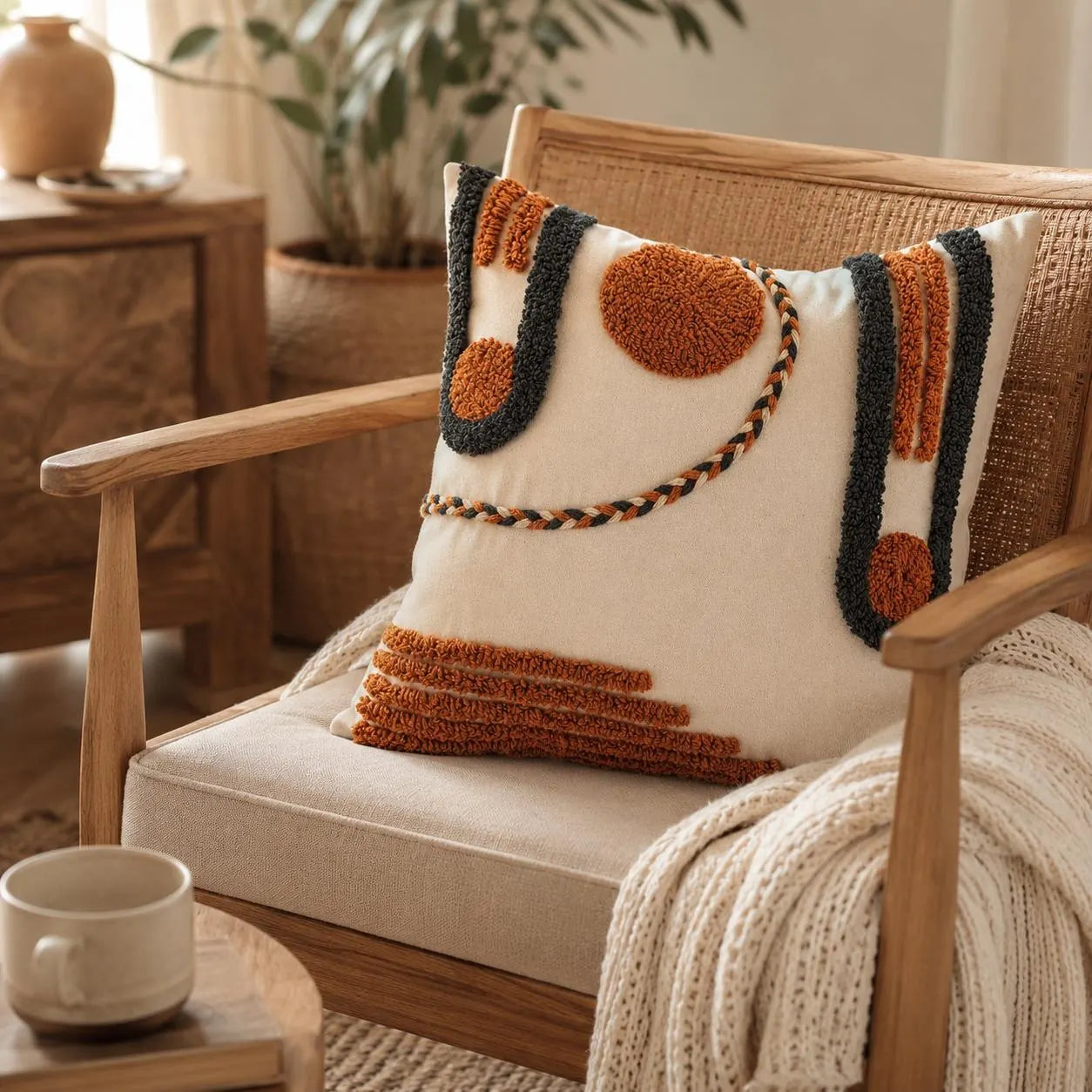 Boho Tufted Pillow Cover