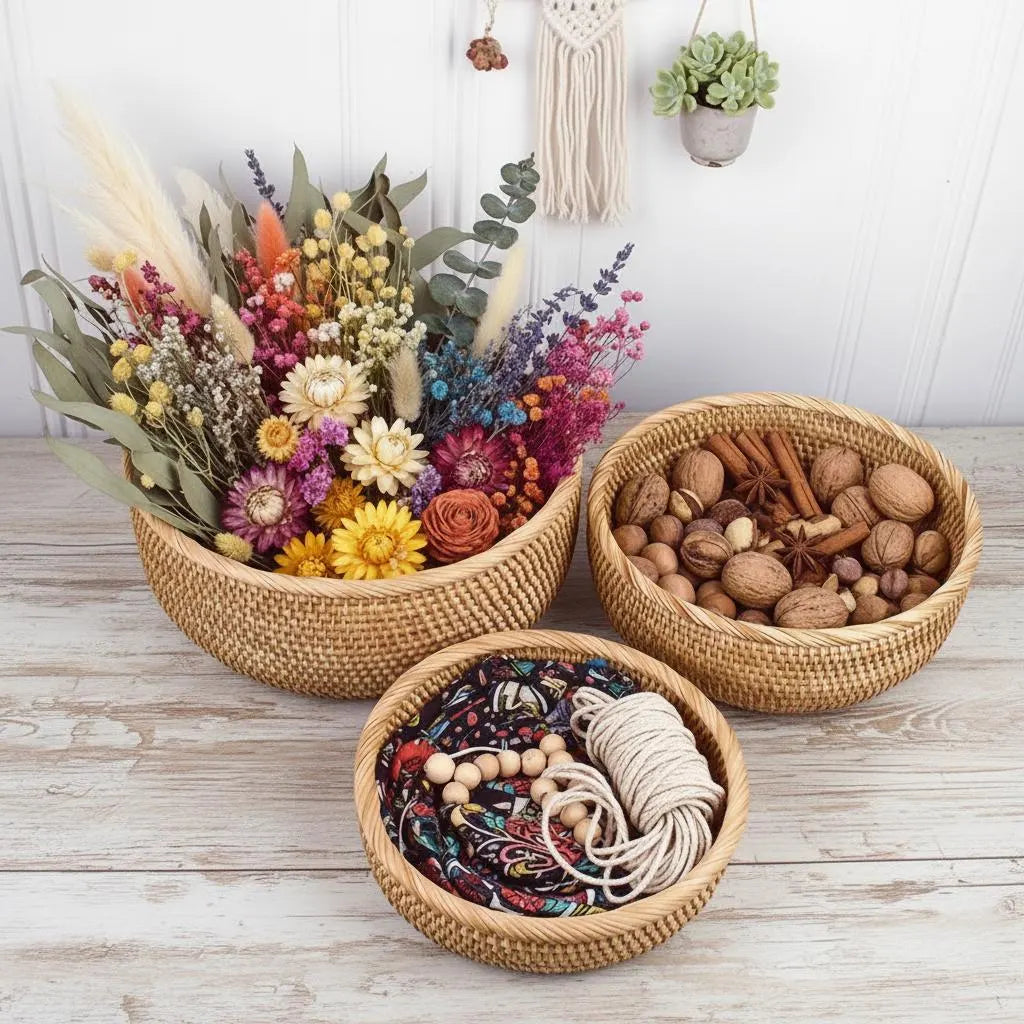 Boho Rustic Kitchen Organizer 