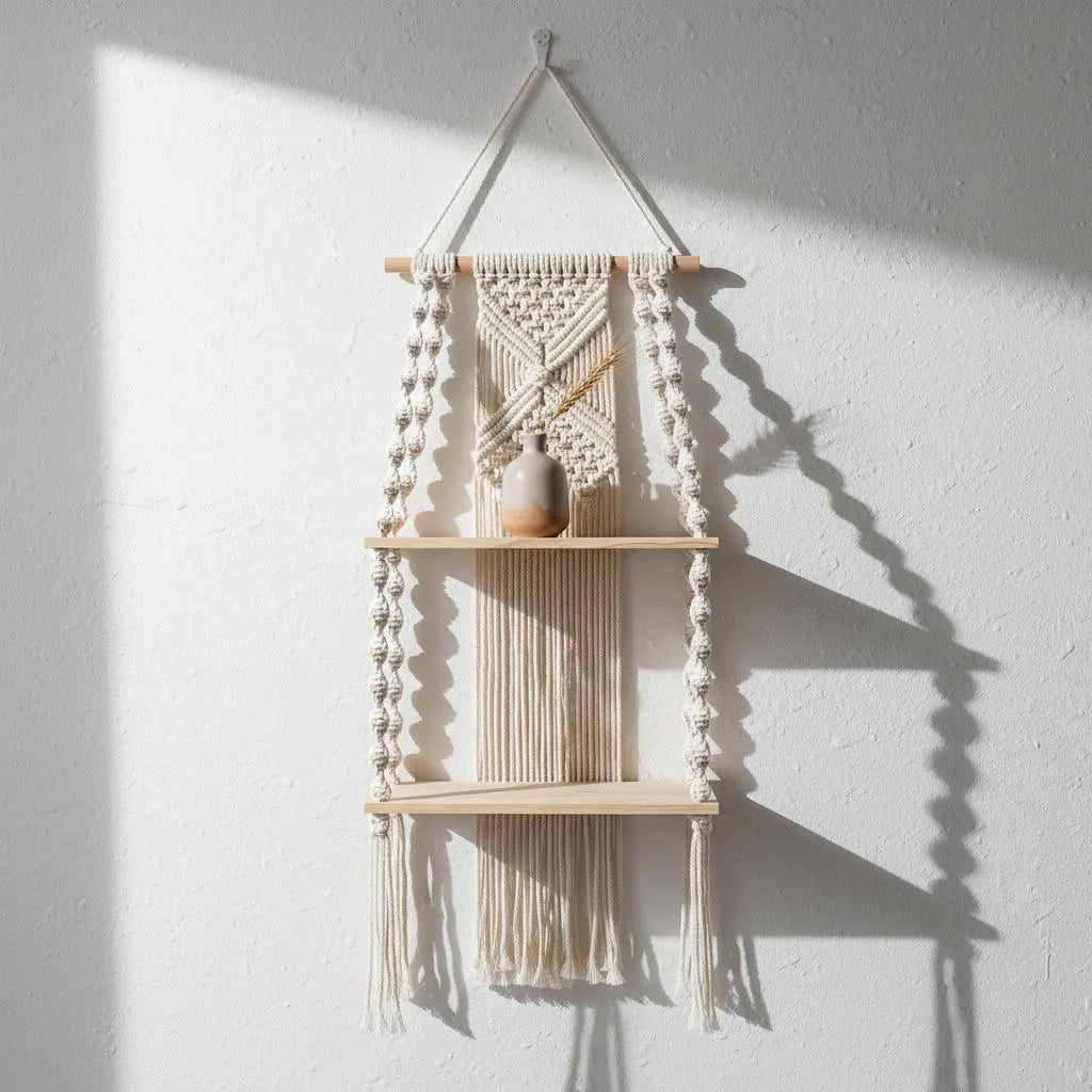 Macrame Wall Shelf Boho 