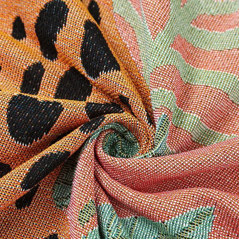Boho Woven Leopard Lady Blanket