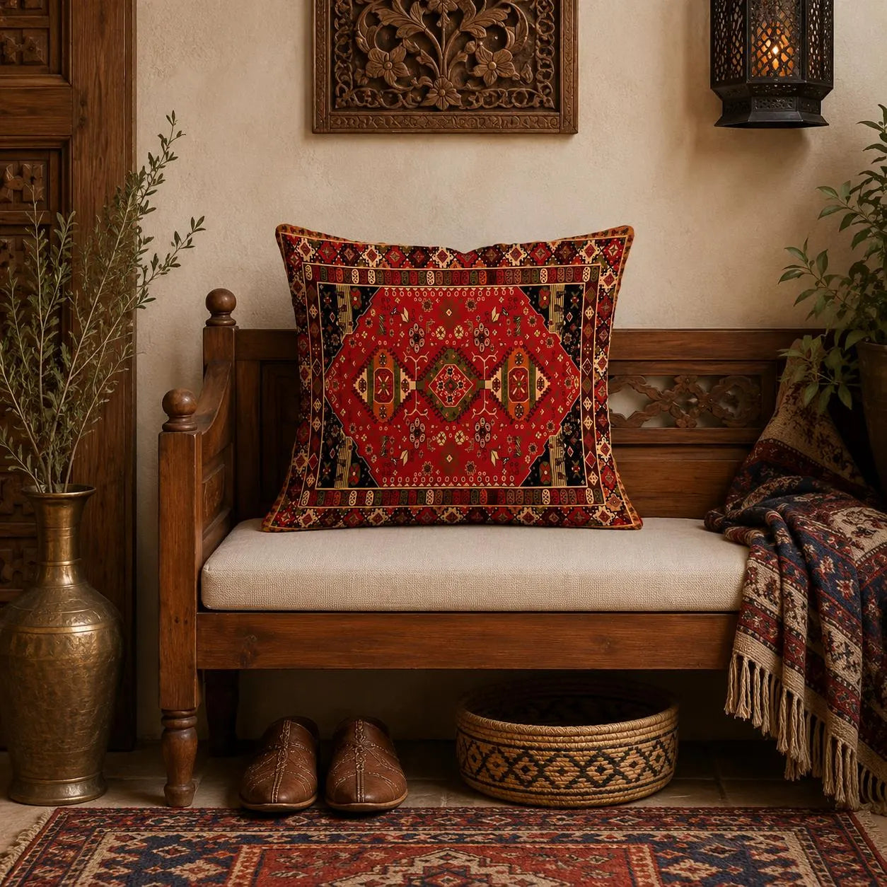 Vintage Persian Style Pillow Cover