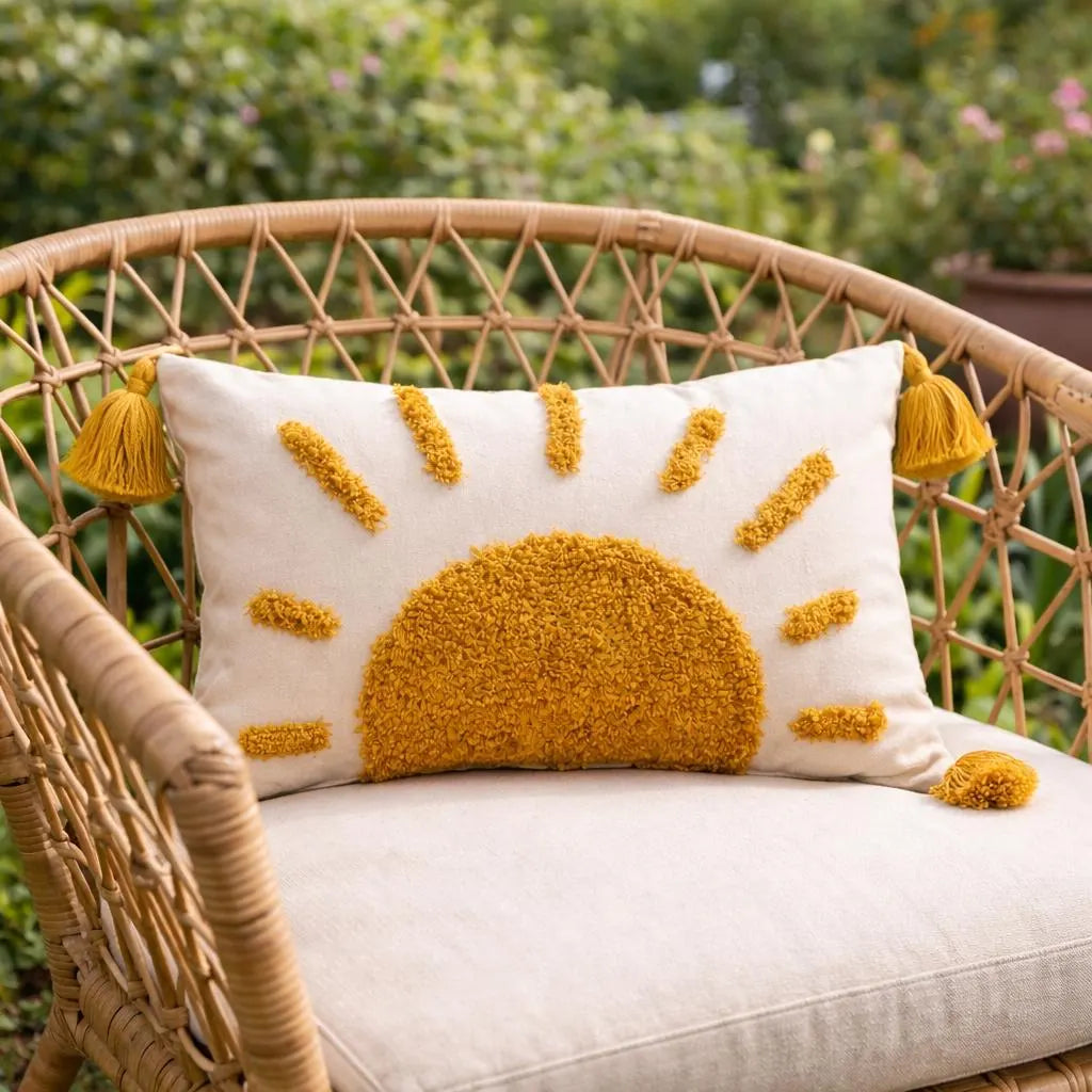 Boho Sun Pillow Cover