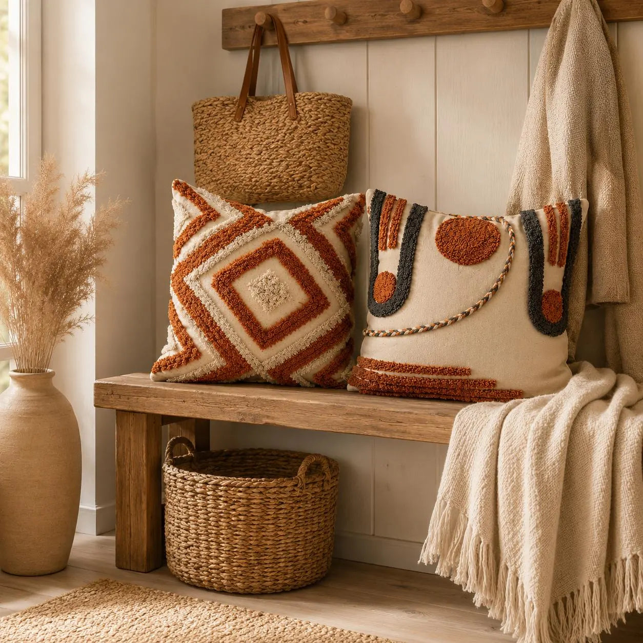 Boho Tufted Pillow Cover