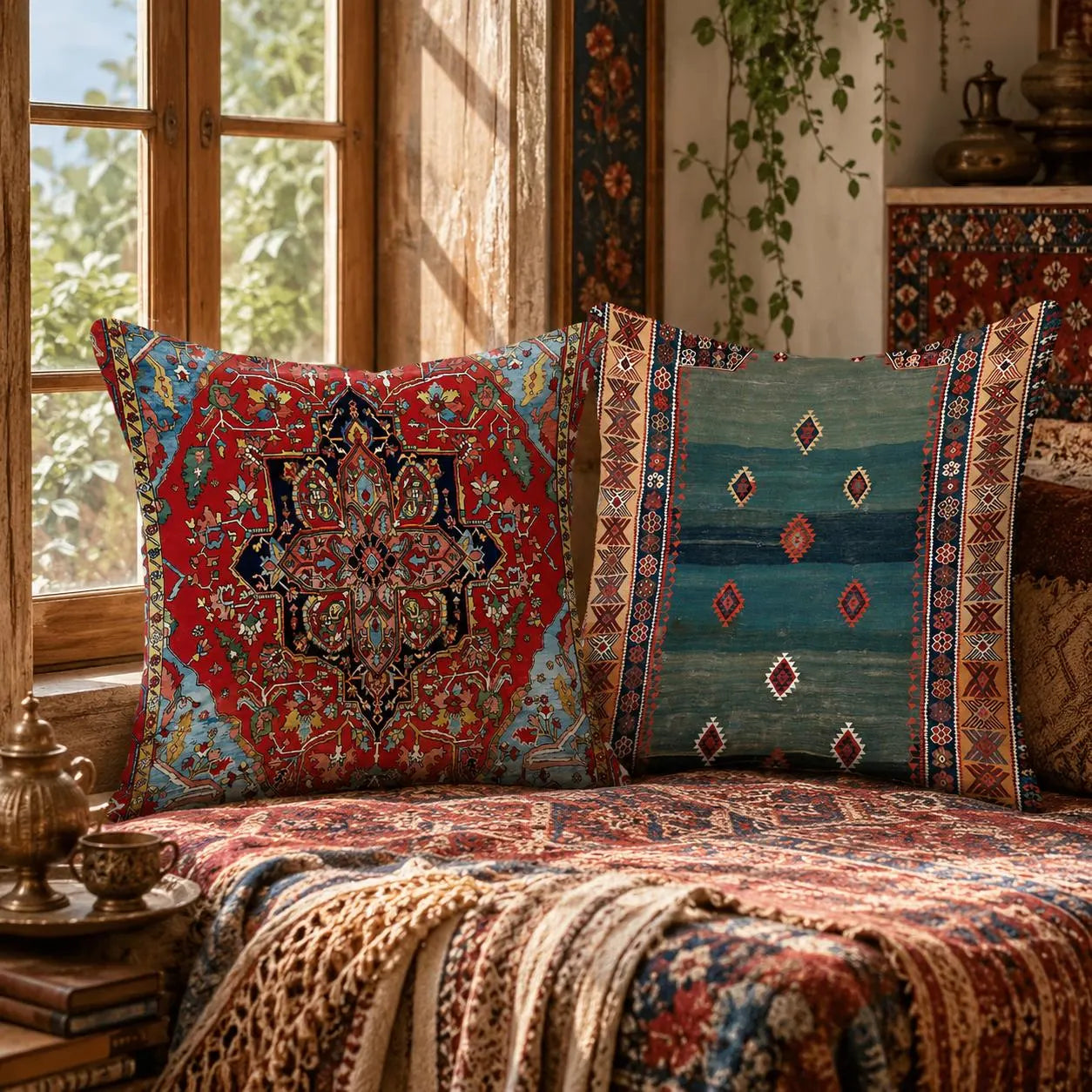 Vintage Persian Style Pillow Cover