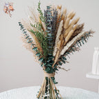 70Pcs Natural Dried Flowers Green Fresh Eucalyptus Leave Bouquet Boho Chic Home Table Vase Decor Real Pampas Bunch Centerpieces