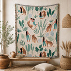 Boho Woven Leopard Lady Blanket