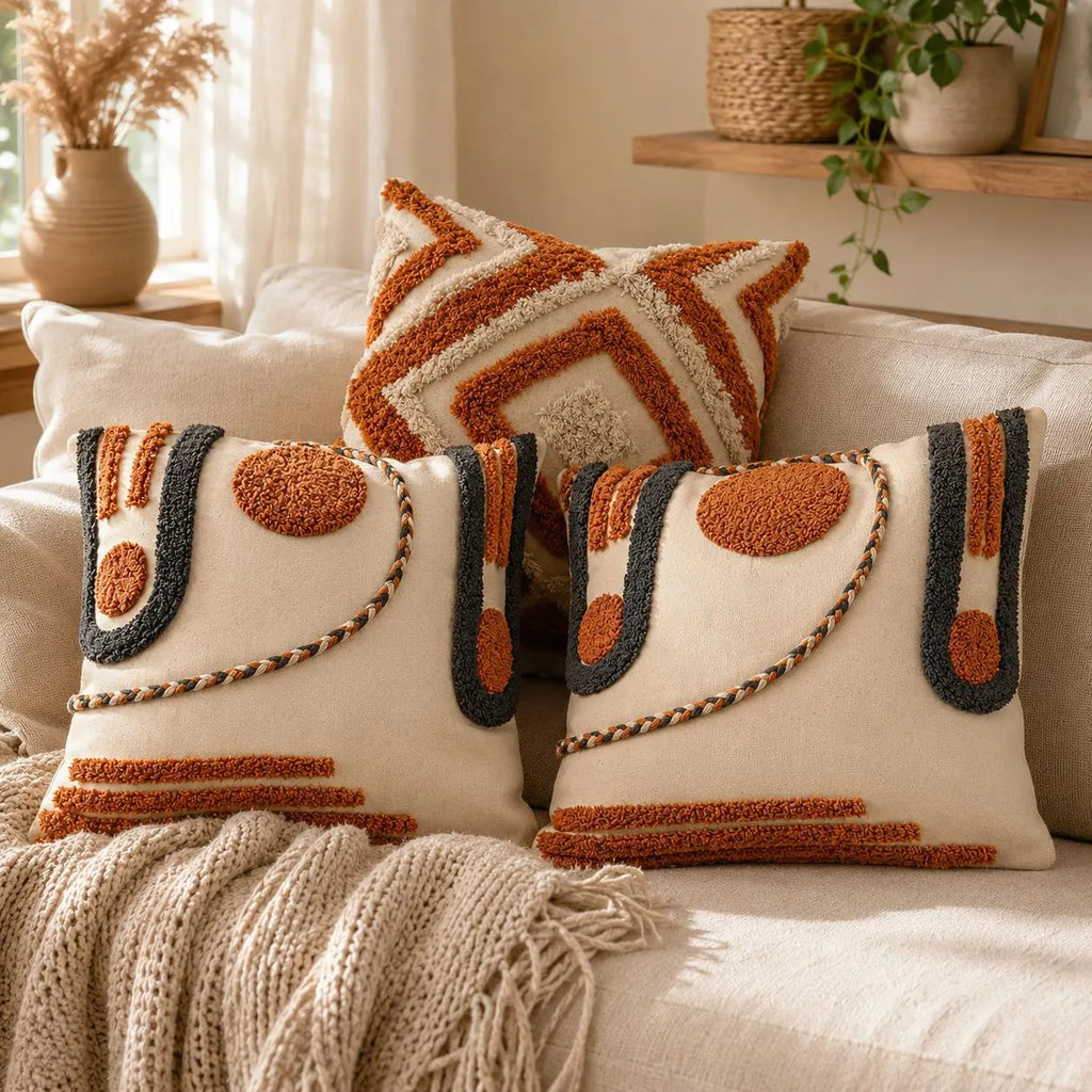 Boho Tufted Pillow Cover