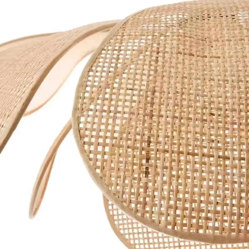 Rattan Woven Petal Pendant Lamp LED 3