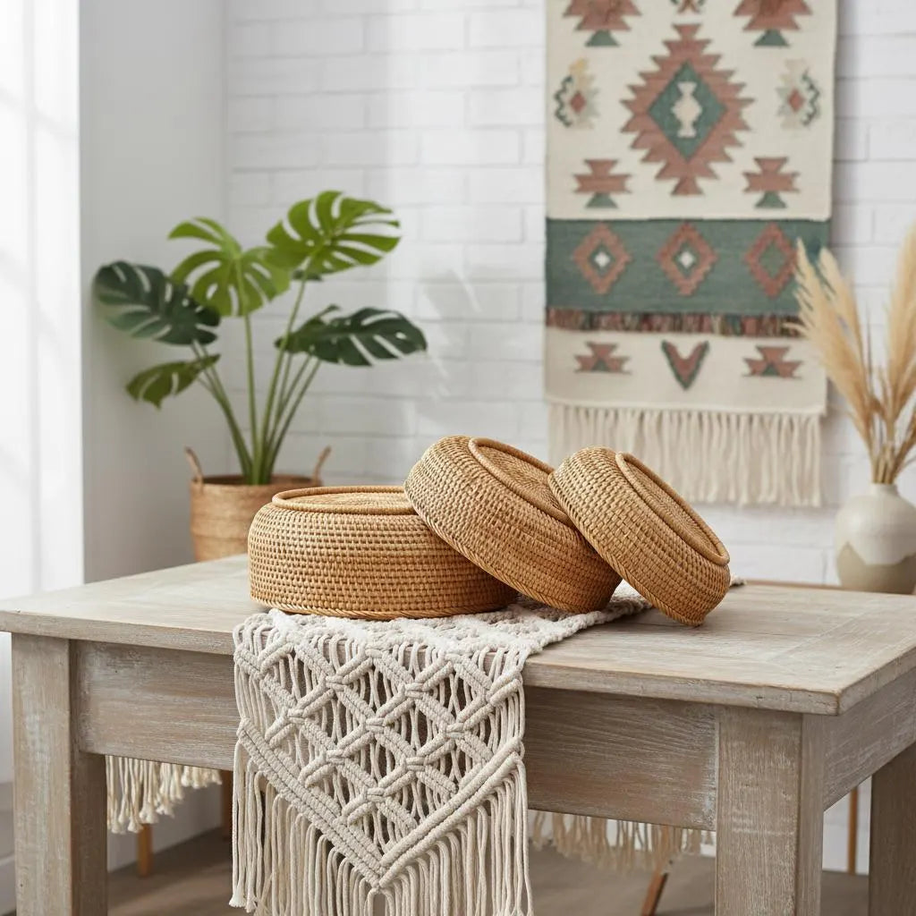 Boho Rustic Kitchen Organizer 