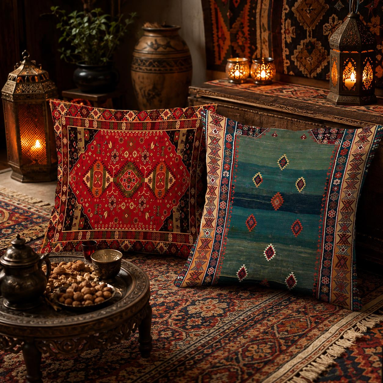 Vintage Persian Style Pillow Cover