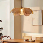 Rattan Woven Petal Pendant Lamp LED 3