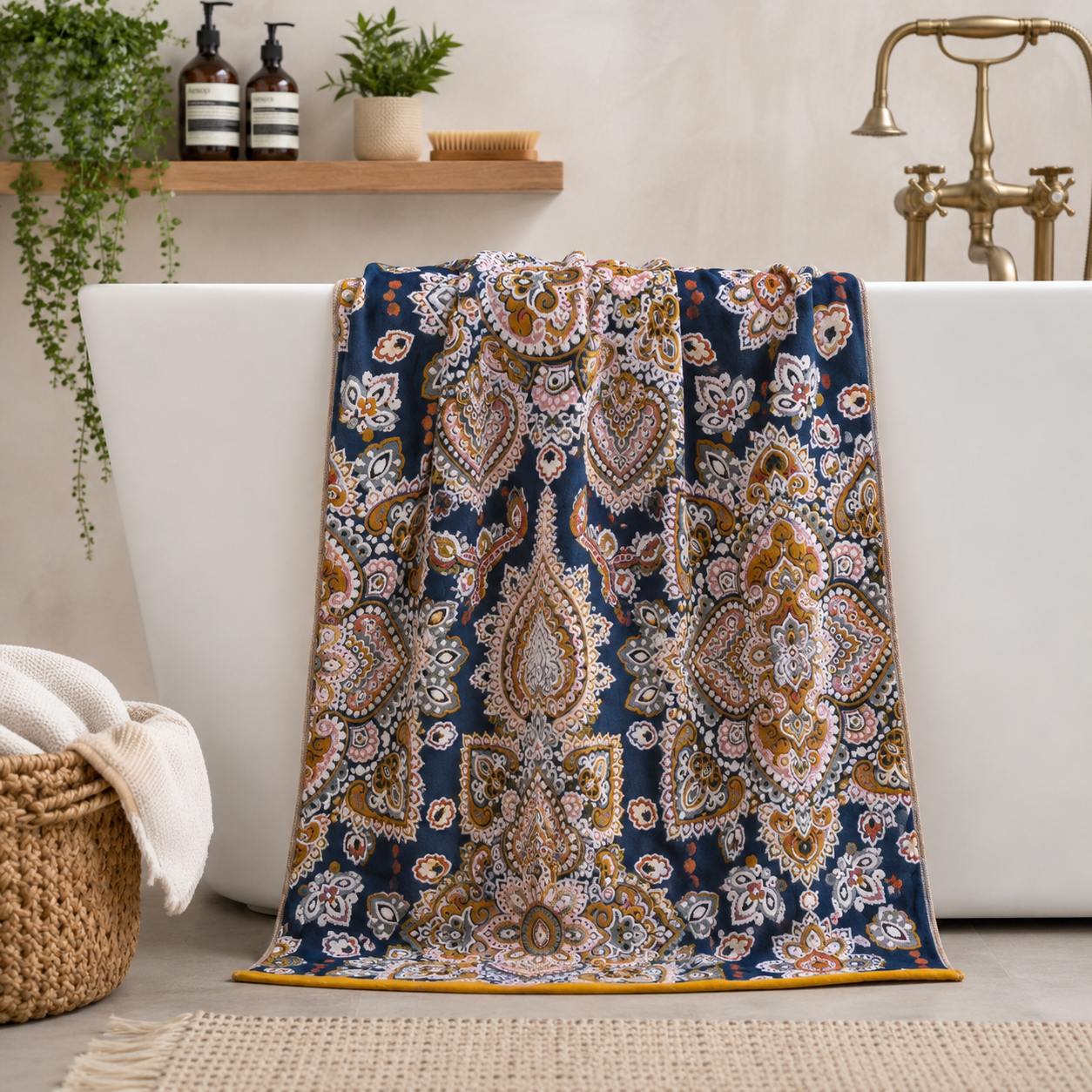Bohemian Cotton Bath Towel