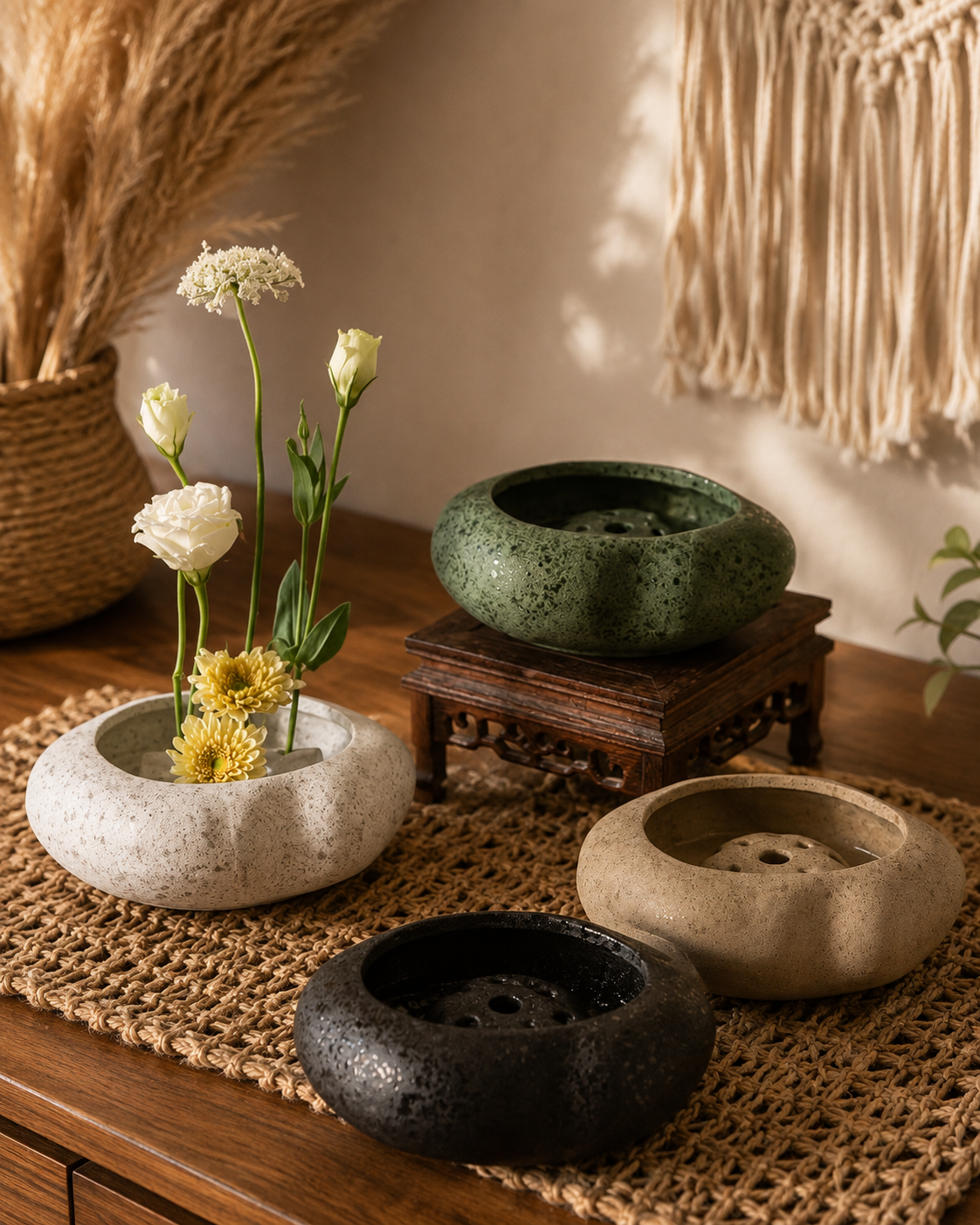 Lotus Seedpod Ceramic Vase