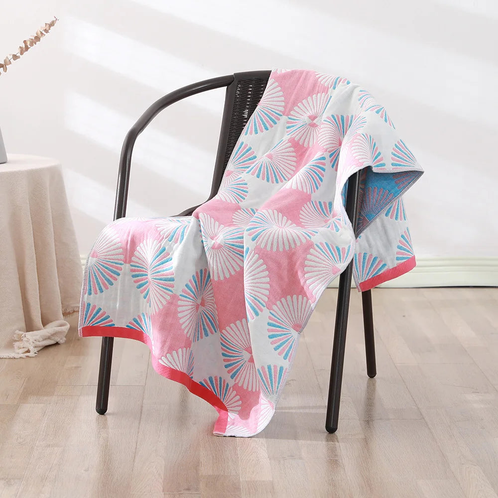 Bohemian Floral Bath Towel for Women Children, Soft Cotton Gauze, Bathroom, High Quality, 70*140