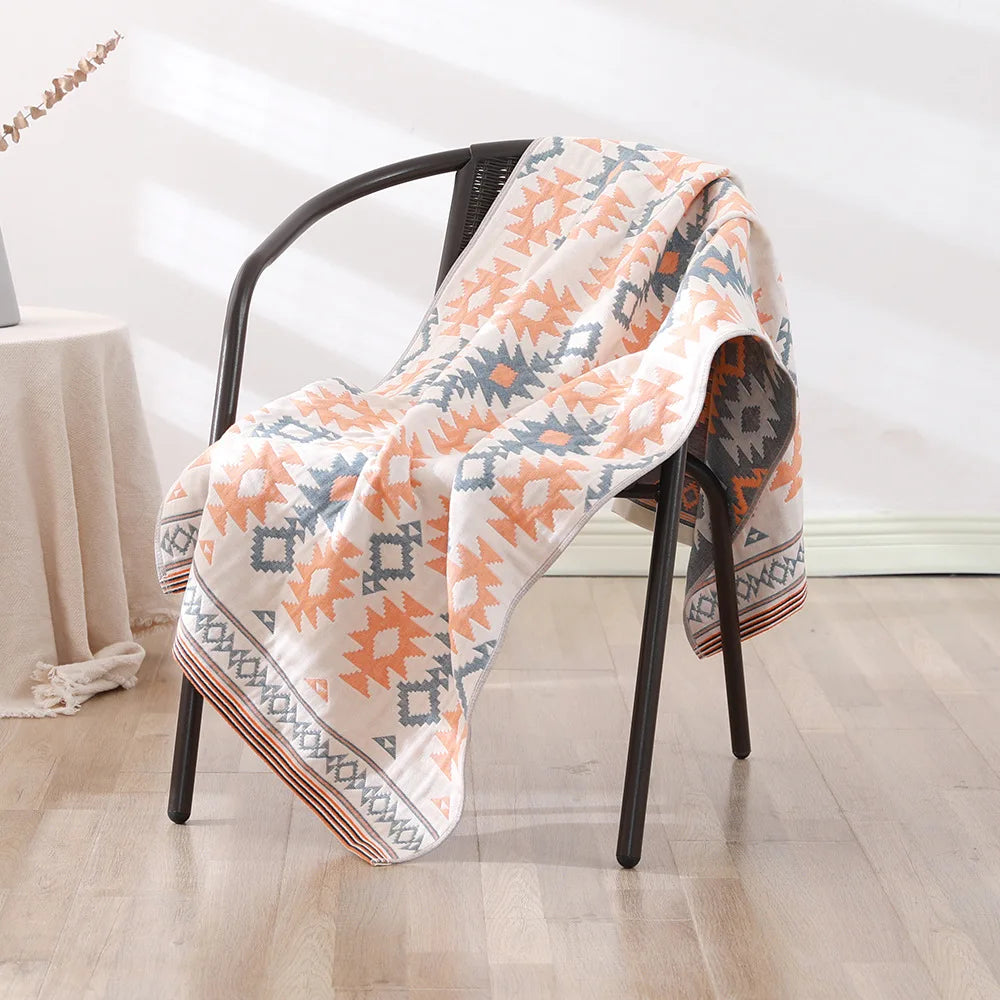 Bohemian Floral Bath Towel for Women Children, Soft Cotton Gauze, Bathroom, High Quality, 70*140