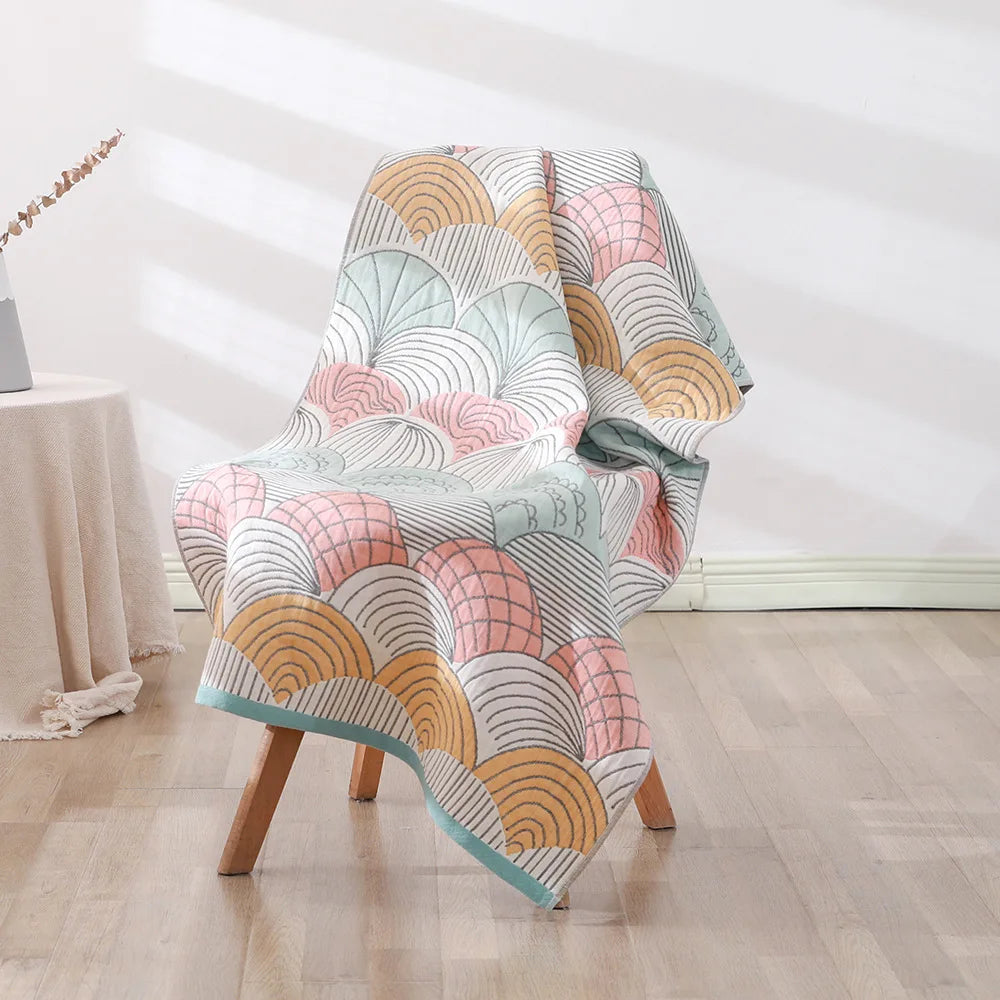 Bohemian Floral Bath Towel for Women Children, Soft Cotton Gauze, Bathroom, High Quality, 70*140