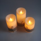 Boho LED Candles Set of 3