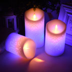 Moroccan Carved LED Pillar Candles
