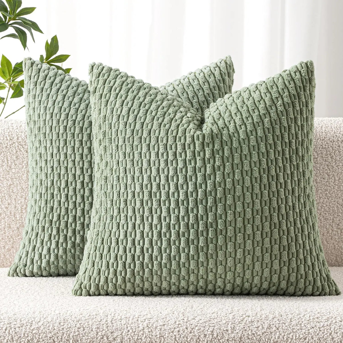 Corduroy Striped Pillow Covers