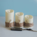 Boho LED Candles Set of 3