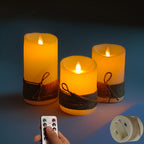Boho LED Candles Set of 3