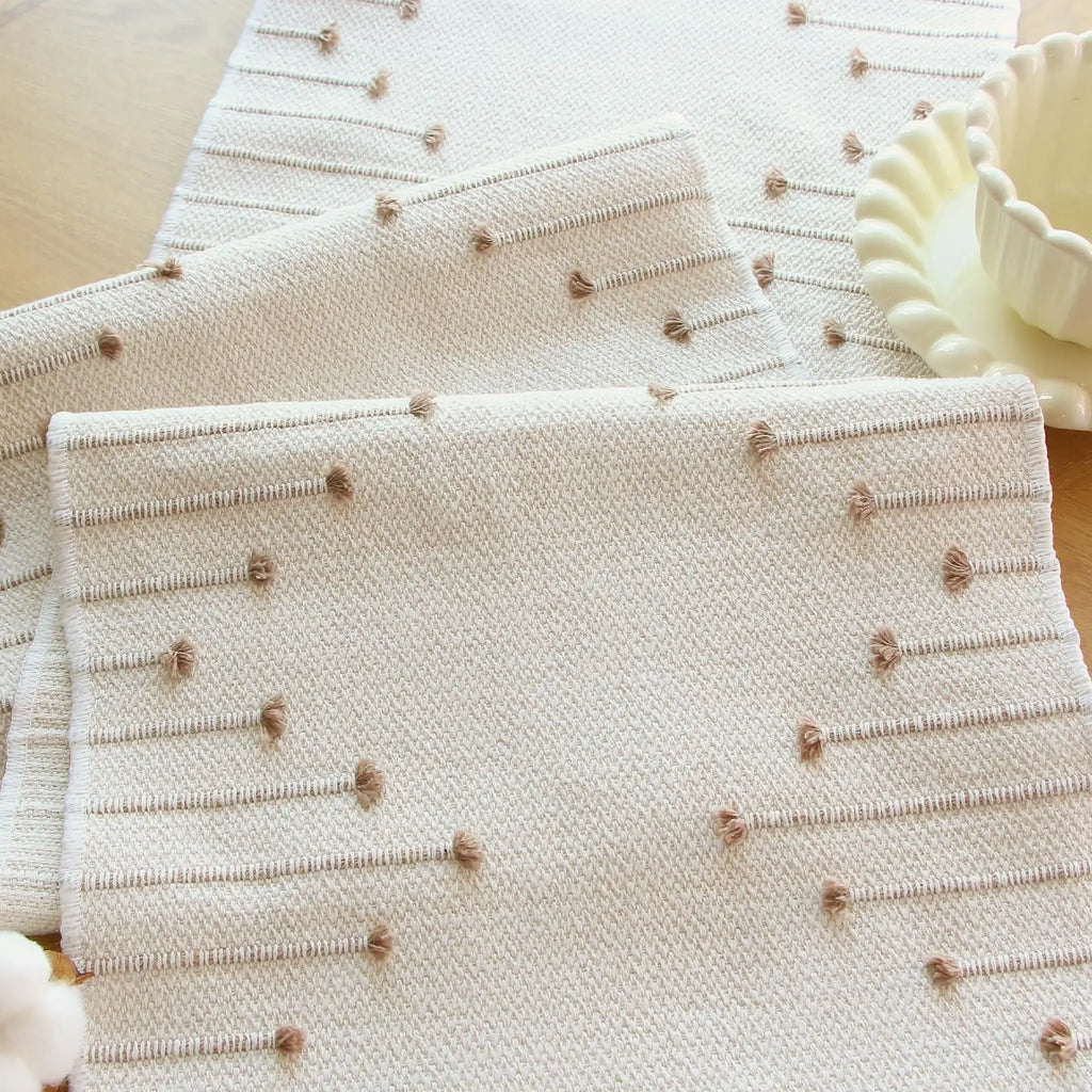 Boho Table Runner with Tassels 