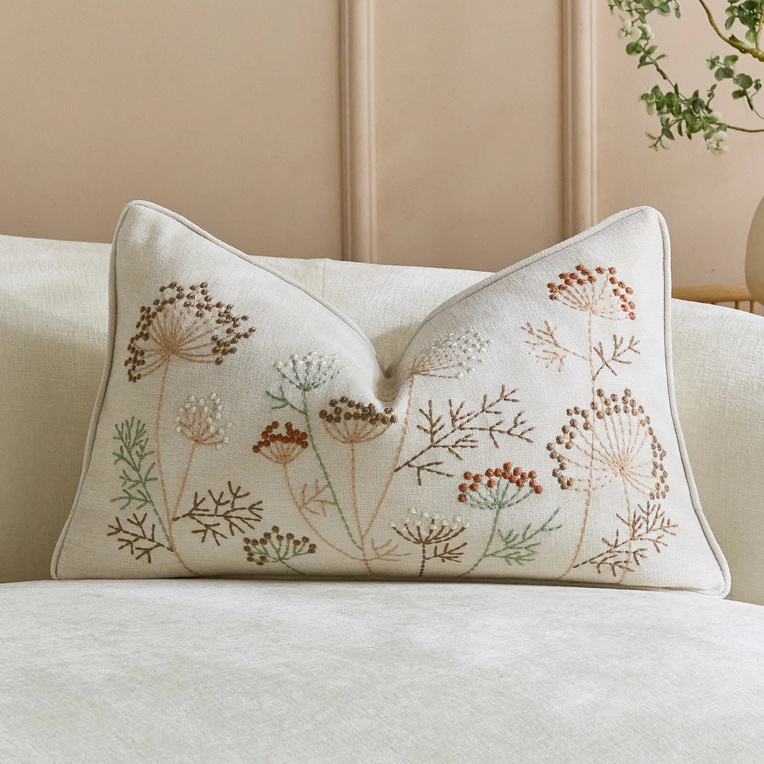 Bohemian Chenille Throw Pillowcase Cojines Decoration Sofa Floral Embroidered Pillow Cover Headboard Cushion Covers 45X45Cm