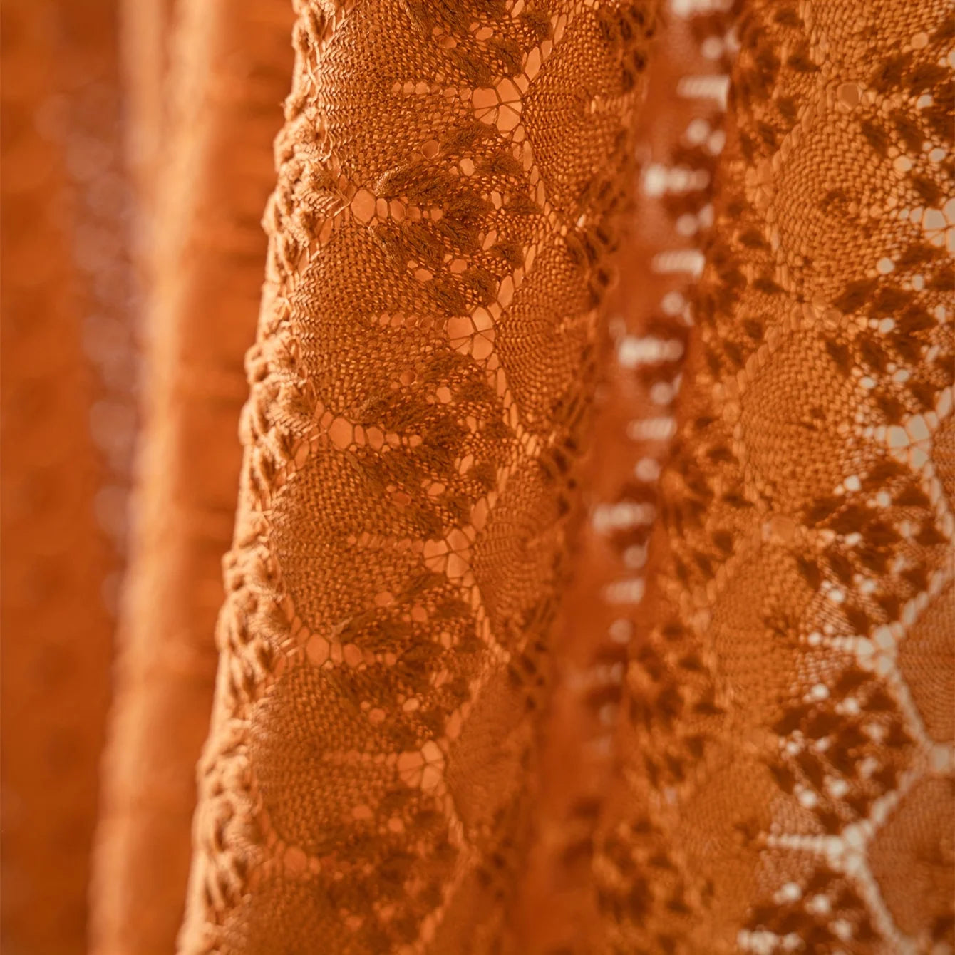 1Pc/Solid Color Pastoral Style Small, Fresh and Rustic Farmhouse Style Curtains Provide Home Decoration for the Living Room