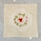 Boho Embroidered Crochet Pillow Covers Decorative Retro Handmade Woven Cotton Pillow Case Beige Square Cushion Cover Home Decor