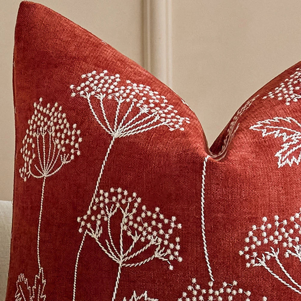 Bohemian Chenille Throw Pillowcase Cojines Decoration Sofa Floral Embroidered Pillow Cover Headboard Cushion Covers 45X45Cm