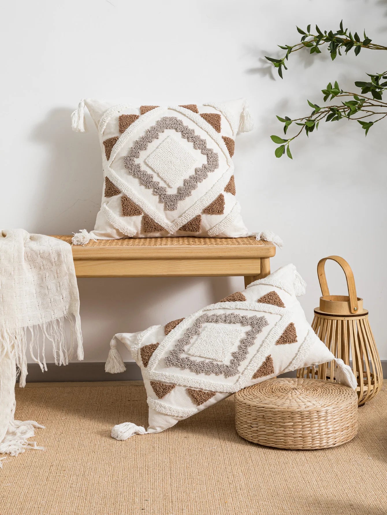  Pillow Cover Geometric Combination