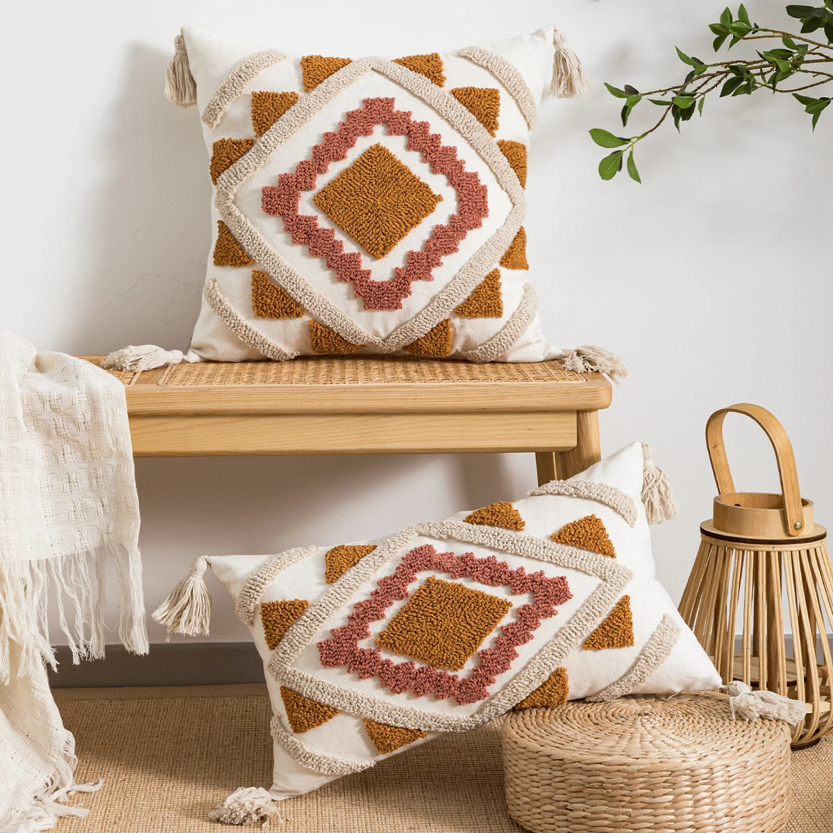  Pillow Cover Geometric Combination