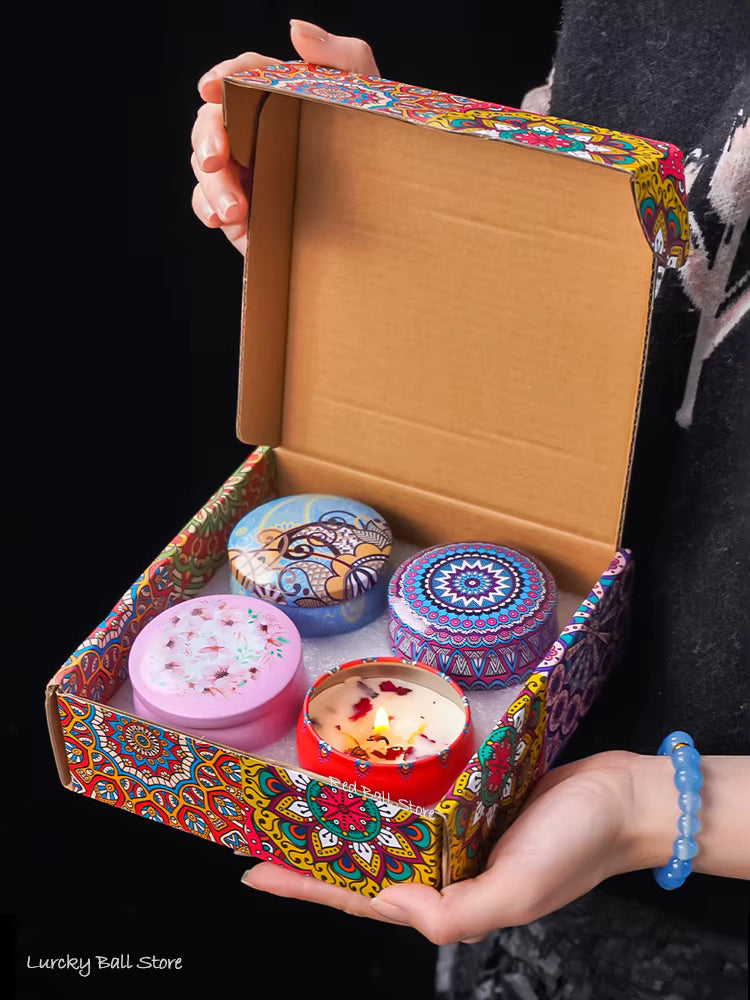 Boho Soy Candle Set of 4