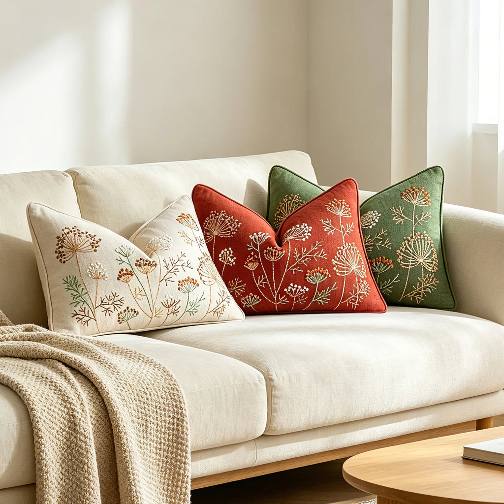 Bohemian Chenille Throw Pillowcase Cojines Decoration Sofa Floral Embroidered Pillow Cover Headboard Cushion Covers 45X45Cm