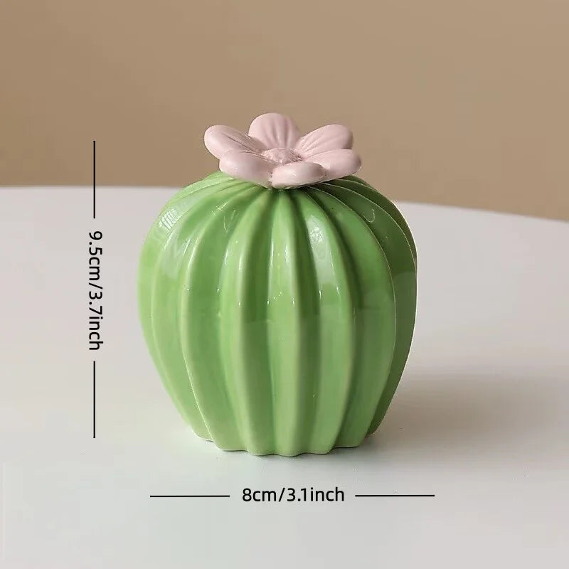 2026 New Cactus Home and Garden Decorations for Home 2026 Ceramic Cactus Aesthetic Room Decor Green Cactus Ornaments Home Decor