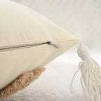 Ins Nordic Bohemian Style Geometric Plush Pillowcases Home Decorative Pillow with Tassel Waist Pillow Cushion Covers