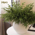 24/12Pcs Artificial Cedar Sprigs - Perfect for Christmas & Winter Home Decor, Tabletop Accents