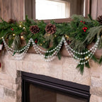 1Pc 3-Layer Christmas Crystal Garland 16In Clear Acrylic Crystals Christmas Tree Hanging Ornaments for Xmas Wedding Party Decor