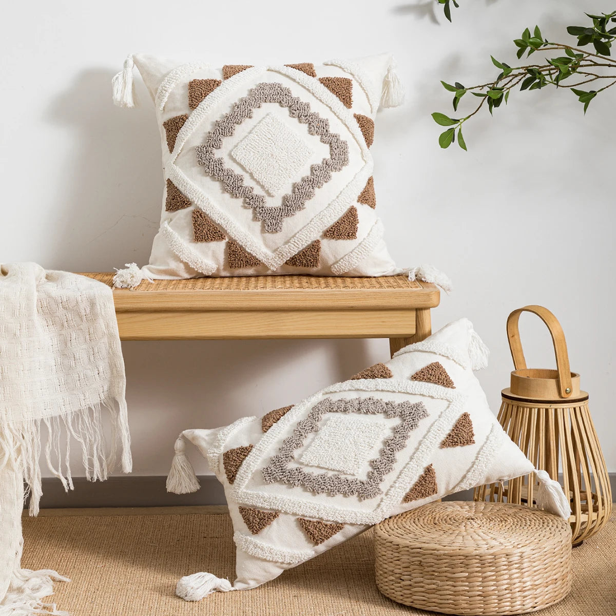  Pillow Cover Geometric Combination