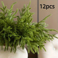 24/12Pcs Artificial Cedar Sprigs - Perfect for Christmas & Winter Home Decor, Tabletop Accents