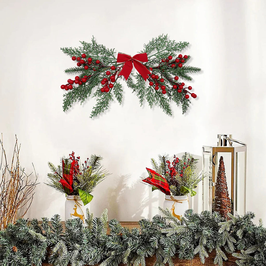 1 Piece Artificial Flower Berry Christmas Wedding Party Hanging Wall Hanging Indoor Outdoor Courtyard Holiday Decoration
