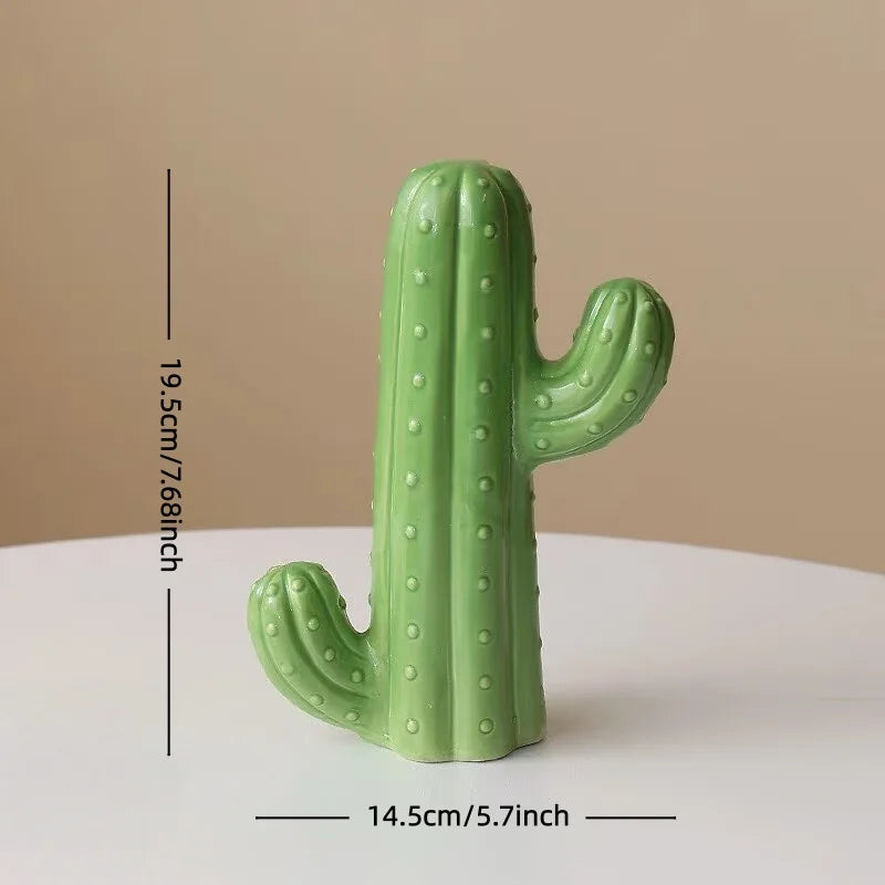 2026 New Cactus Home and Garden Decorations for Home 2026 Ceramic Cactus Aesthetic Room Decor Green Cactus Ornaments Home Decor