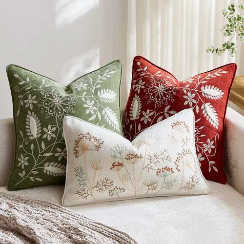 Bohemian Chenille Throw Pillowcase Cojines Decoration Sofa Floral Embroidered Pillow Cover Headboard Cushion Covers 45X45Cm