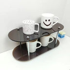 Ins Style Acrylic Storage Rack Desktop Organizer Perfume Jewelry and Cups Display Stand 3 Layers Removable Decorative Shelf