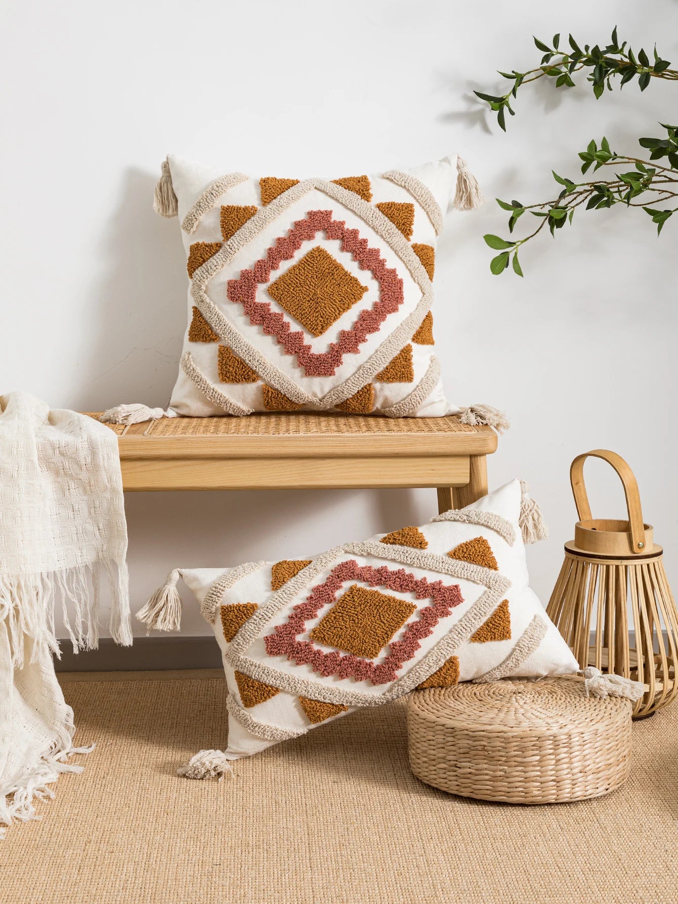  Pillow Cover Geometric Combination