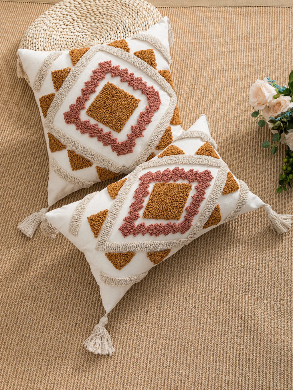  Pillow Cover Geometric Combination